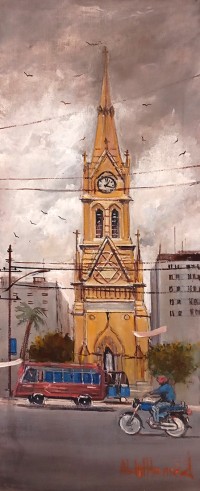 Abdul Hameed, 12 x 30 inch, Acrylic on Canvas, Cityscape Painting, AC-ADHD-174